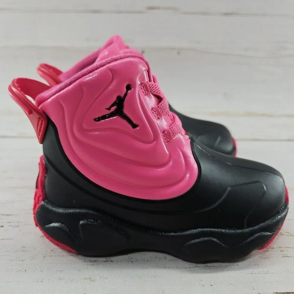 Nike Air Jordan Drip 23 Pink Black Toddler Girls 7C Rain Boots CT5799-600‎